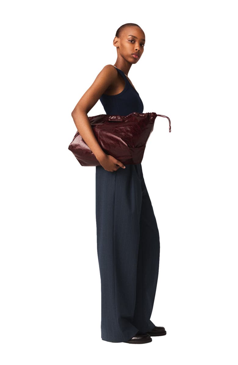 maje Rib knit tank top, Alternate, color, Navy