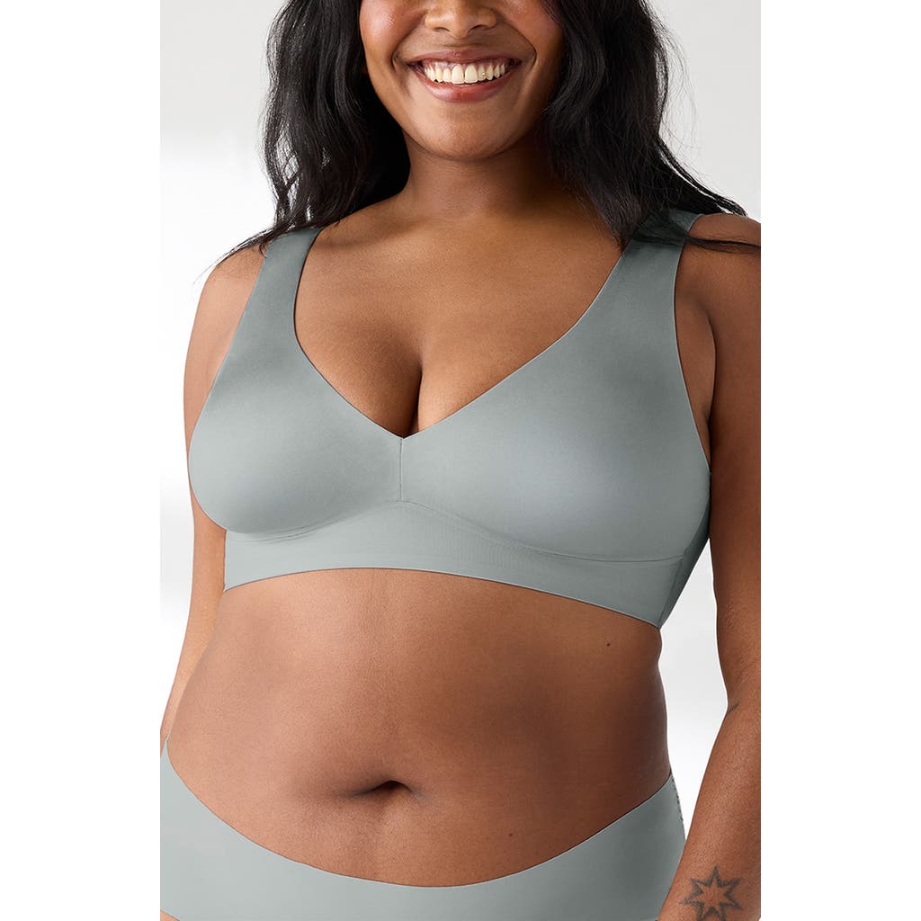 True & Co. True & Co Shiny Wireless Unlined Bra In Green