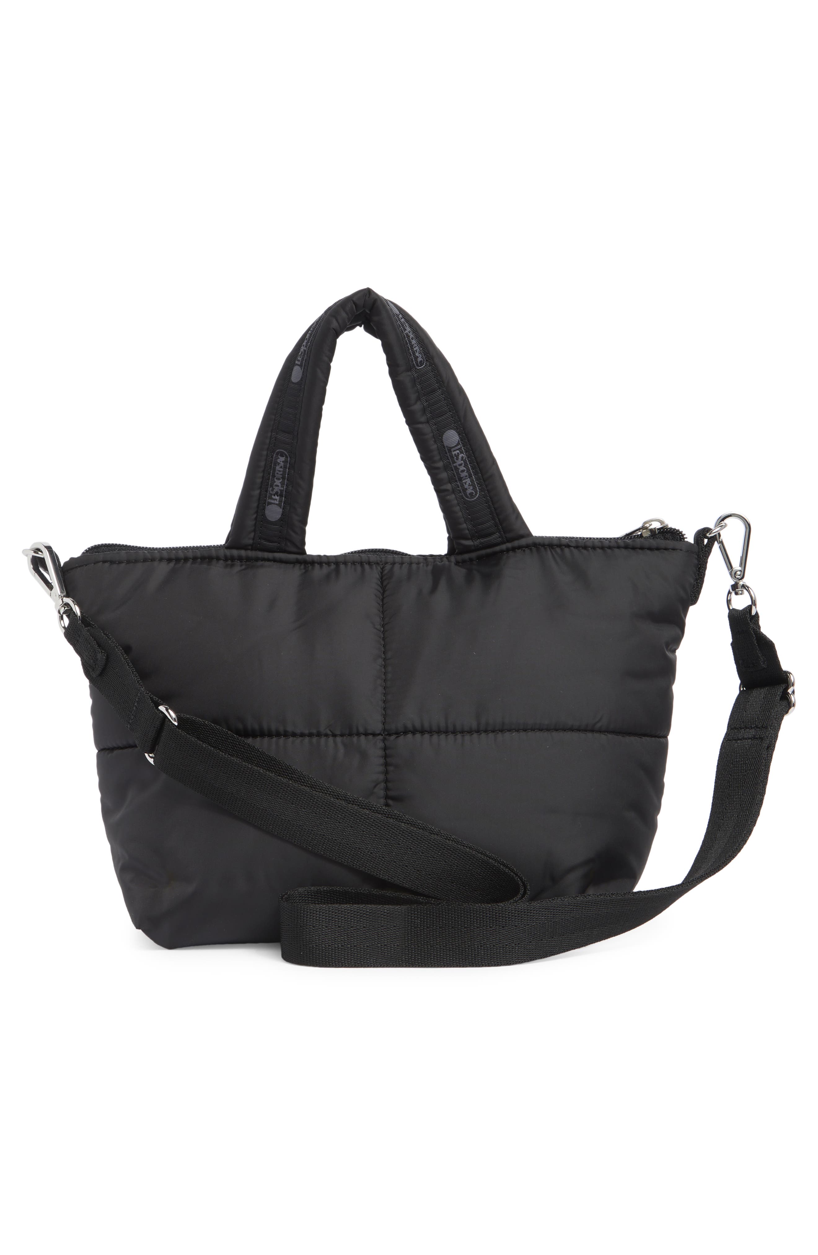 LeSportsac Puffy Mini Satchel, Alternate, color, Ultra Black
