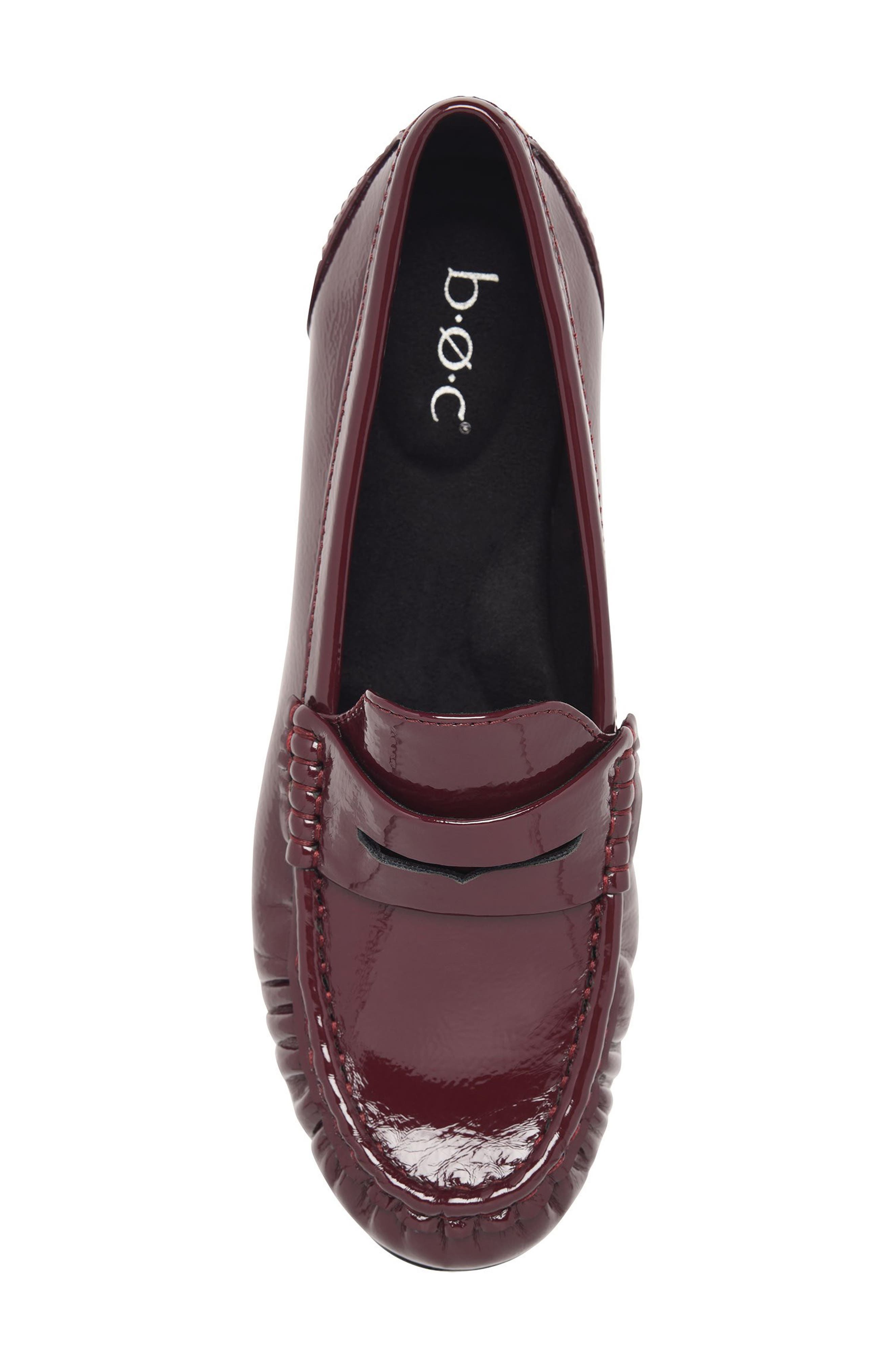 Lyra Penny Loafer, Alternate, color, BURGUNDY PATENT