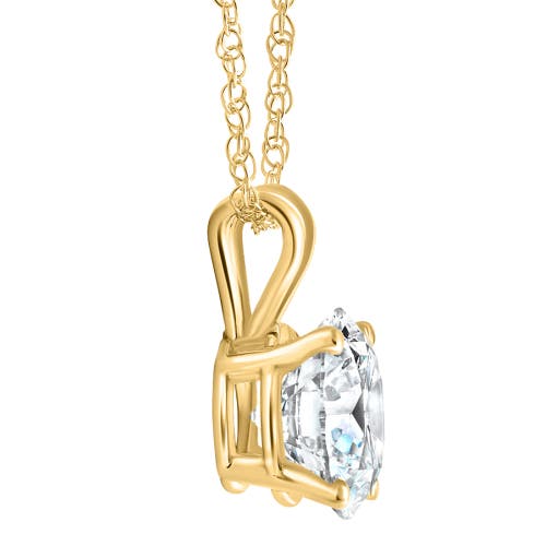 Bliss Diamond Certified 2.60ct Diamond Solitaire Pendant 14k Gold Necklace 18" Lab Grown In Yellow Gold