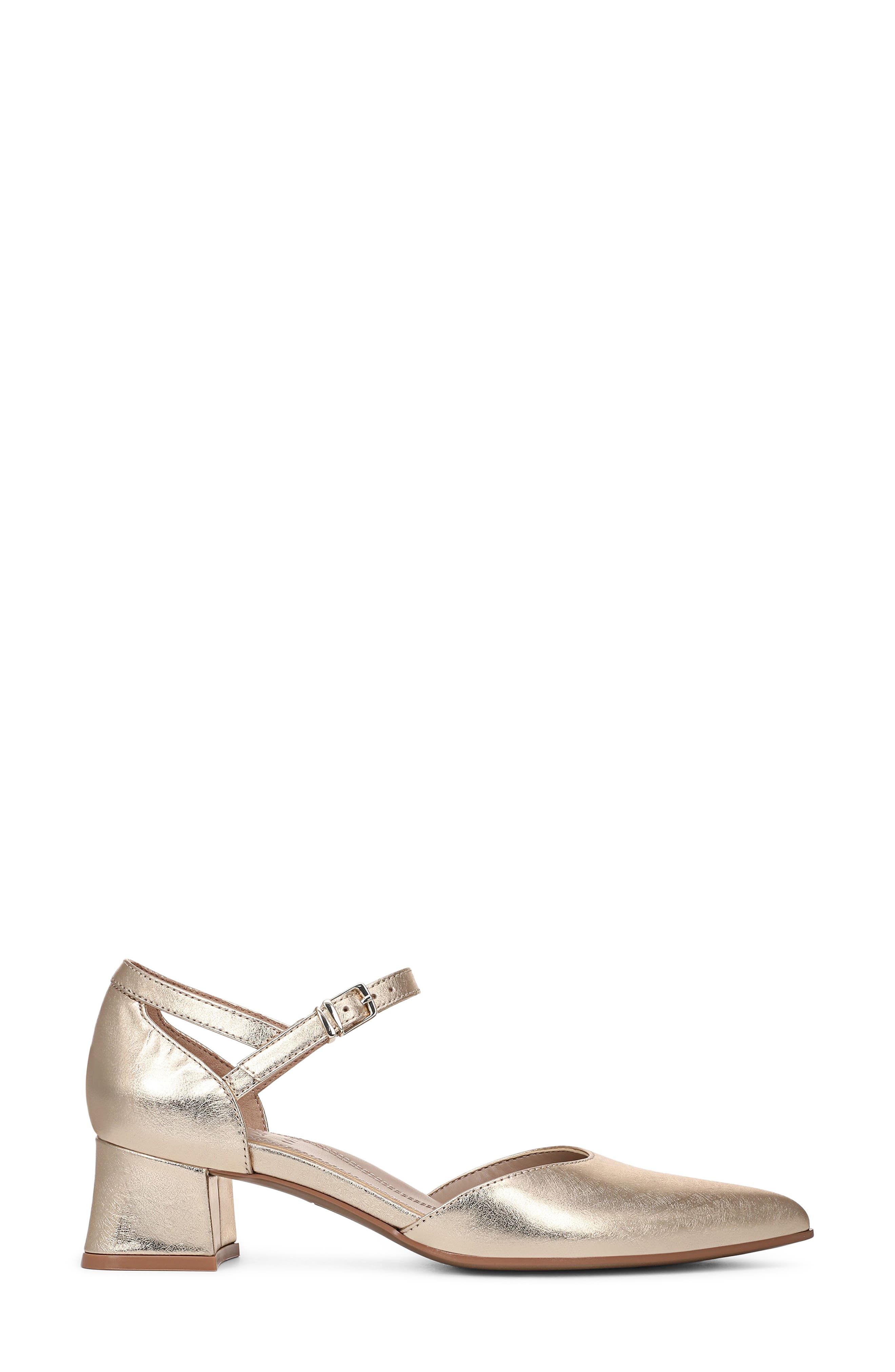 Maddox Ankle Strap Pointed Toe Pump, Alternate, color, LIGHT CHAMPAGNE