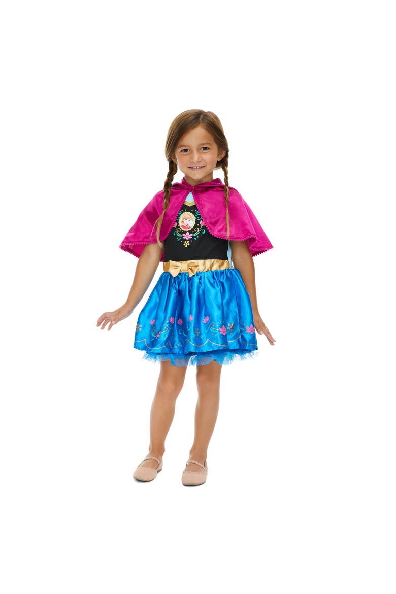 Frozen Princess Anna Cosplay Hooded Dress, Alternate, color, Anna Blue Magenta