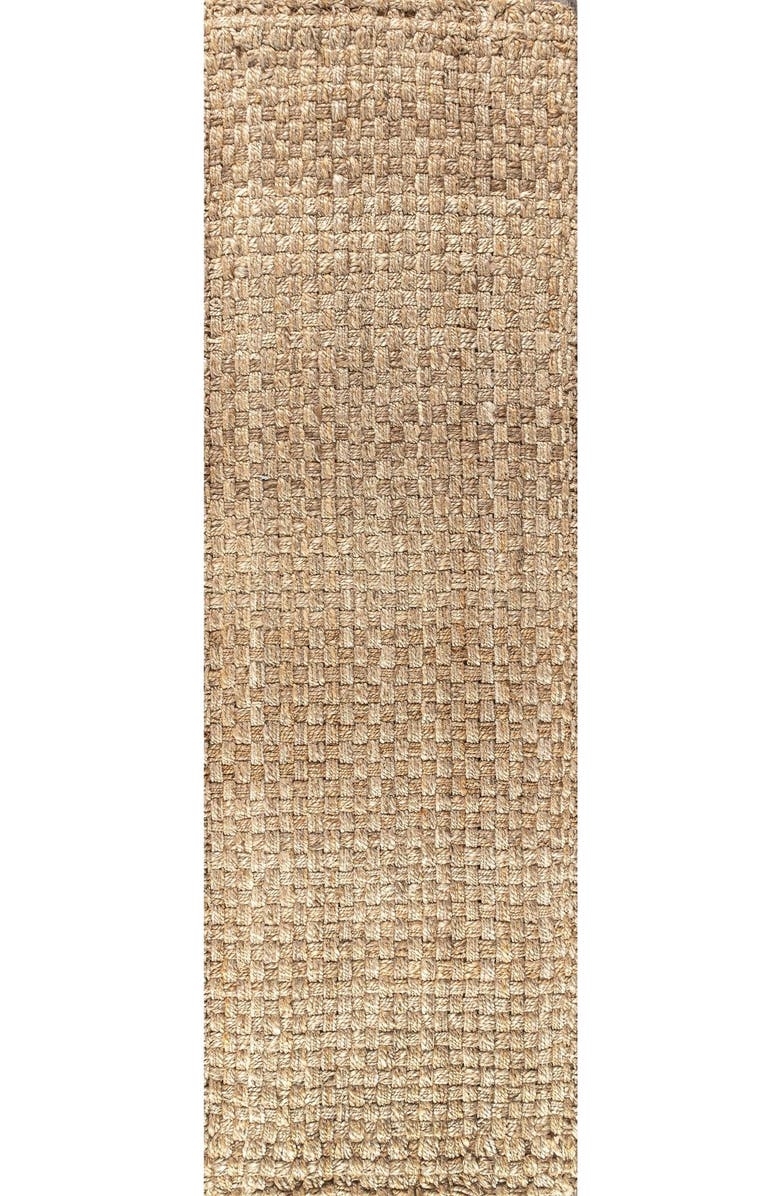 JONATHAN Y Estera Hand Woven Boucle Chunky Jute Area Rug, Alternate, color, Natural