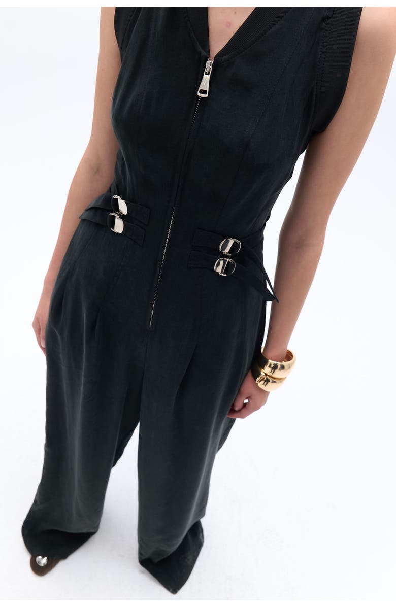 Nocturne Bomber Neck Jumpsuit, Alternate, color, 