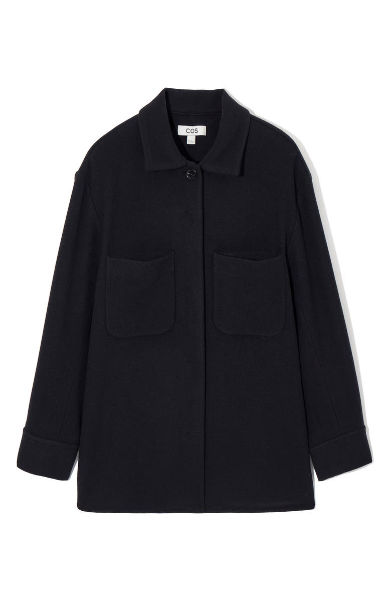 COS Boiled Wool Overshirt, Alternate, color, 