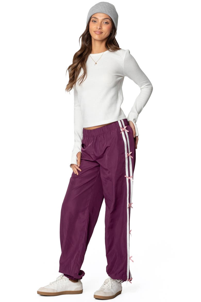 Waffle Knit Long Sleeve Crop T-Shirt, Alternate, color, WHITE