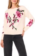 1.STATE Floral Crewneck Sweater