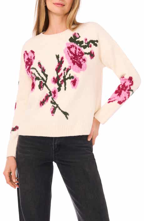 1.STATE Floral Crewneck Sweater
