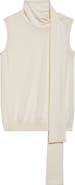 Eleventy Tie Neck Sleeveless Sweater