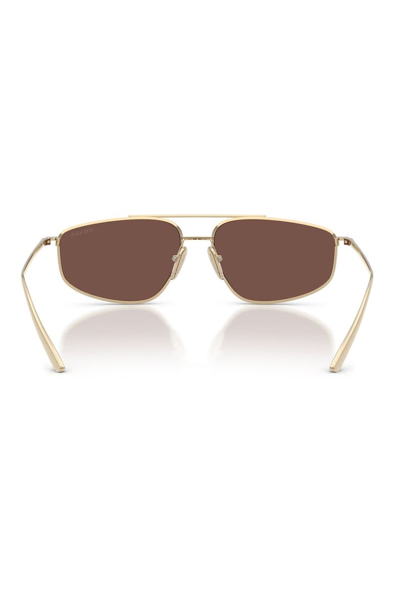 58mm Pillow Sunglasses, Alternate, color, PALE GOLD / DARK GREY