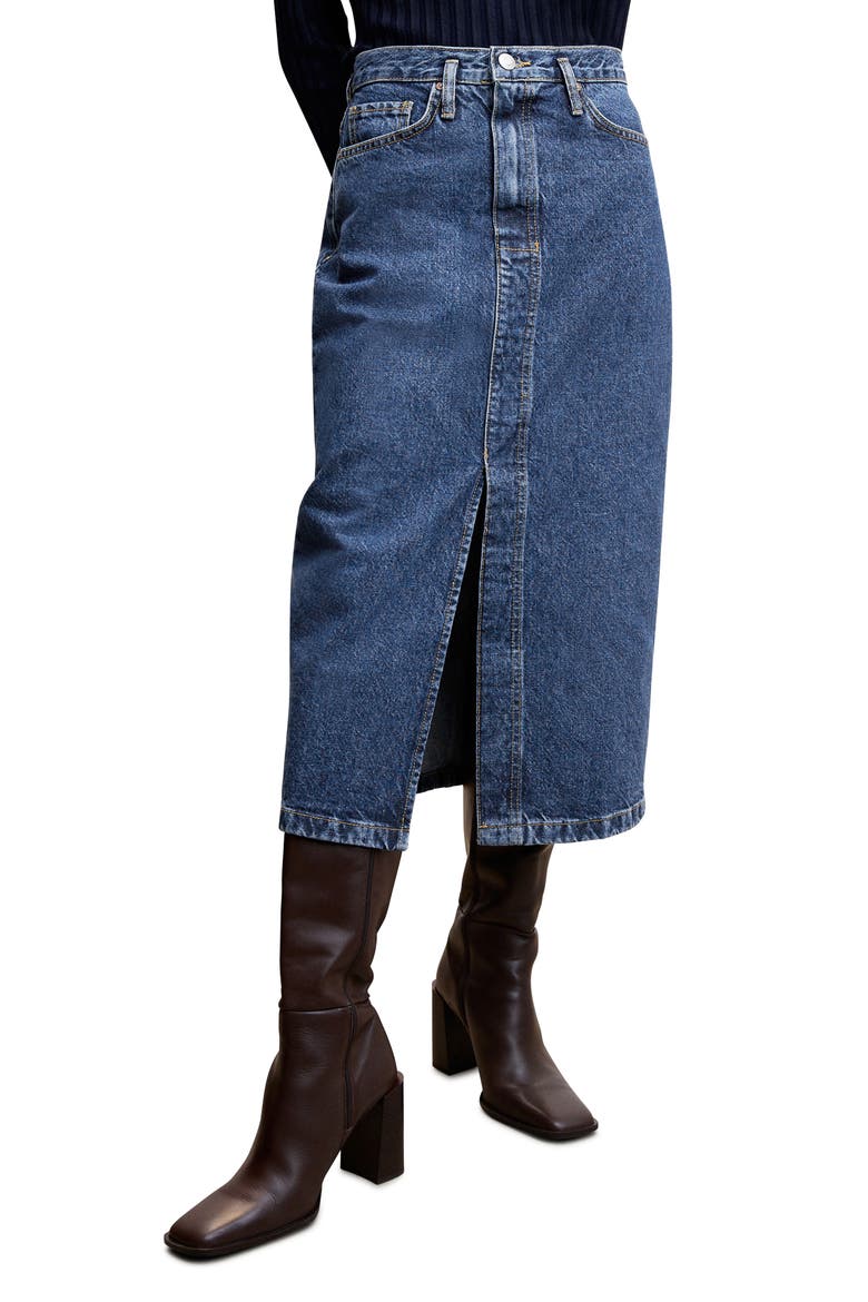 Denim Skirt, Main, color, OPEN BLUE