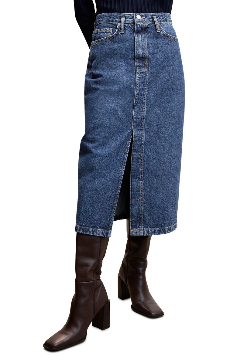 MANGO Denim Skirt, Main, color,