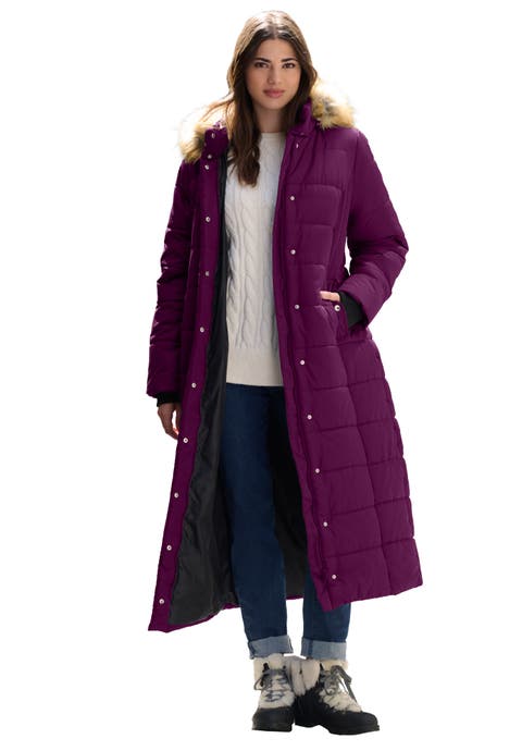 Plus Size Maxi Length Puffer Coat (plus)