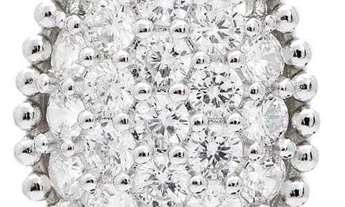 Savvy Cie Jewels Cubic Zirconia Teardrop Linear Earrings In Metallic