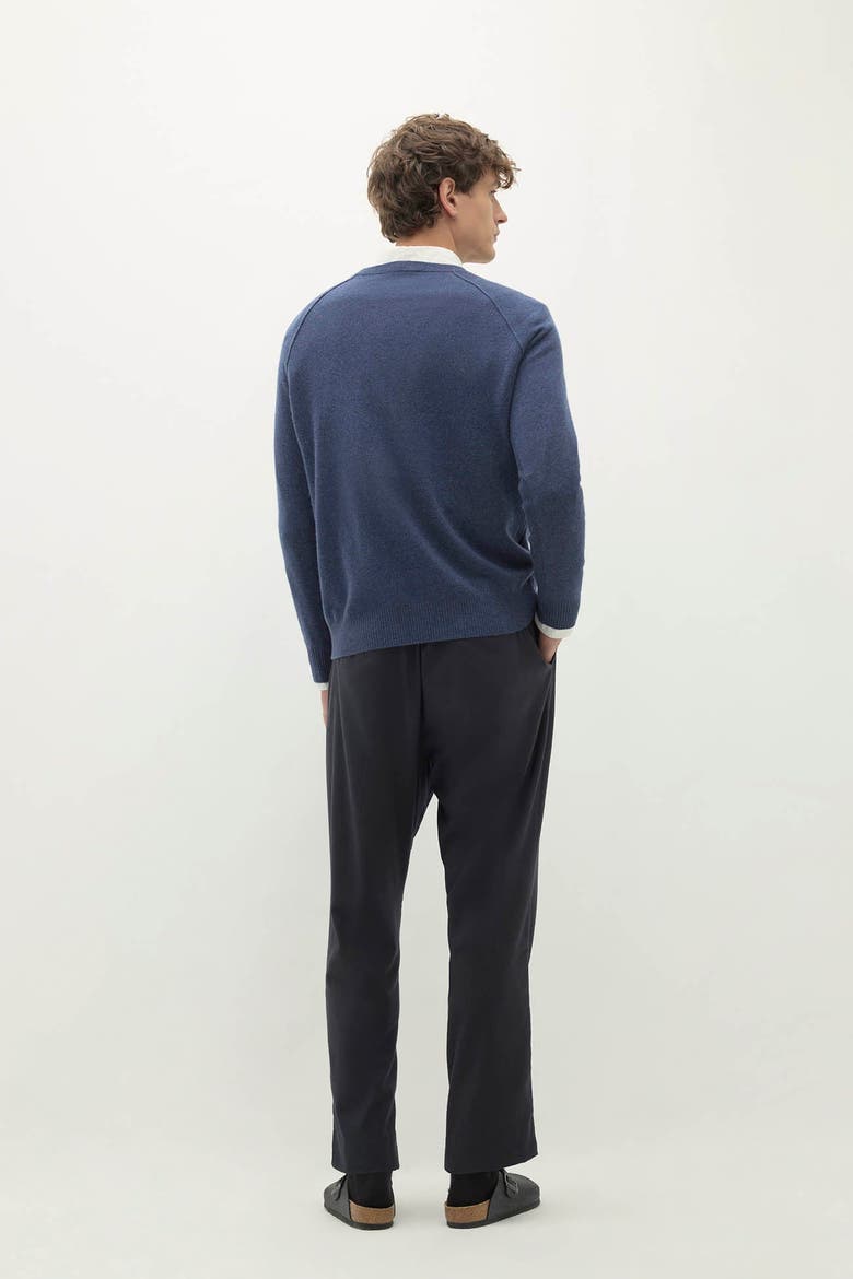 Lorenzo Cashmere Crewneck, Alternate, color, Indigo Heather