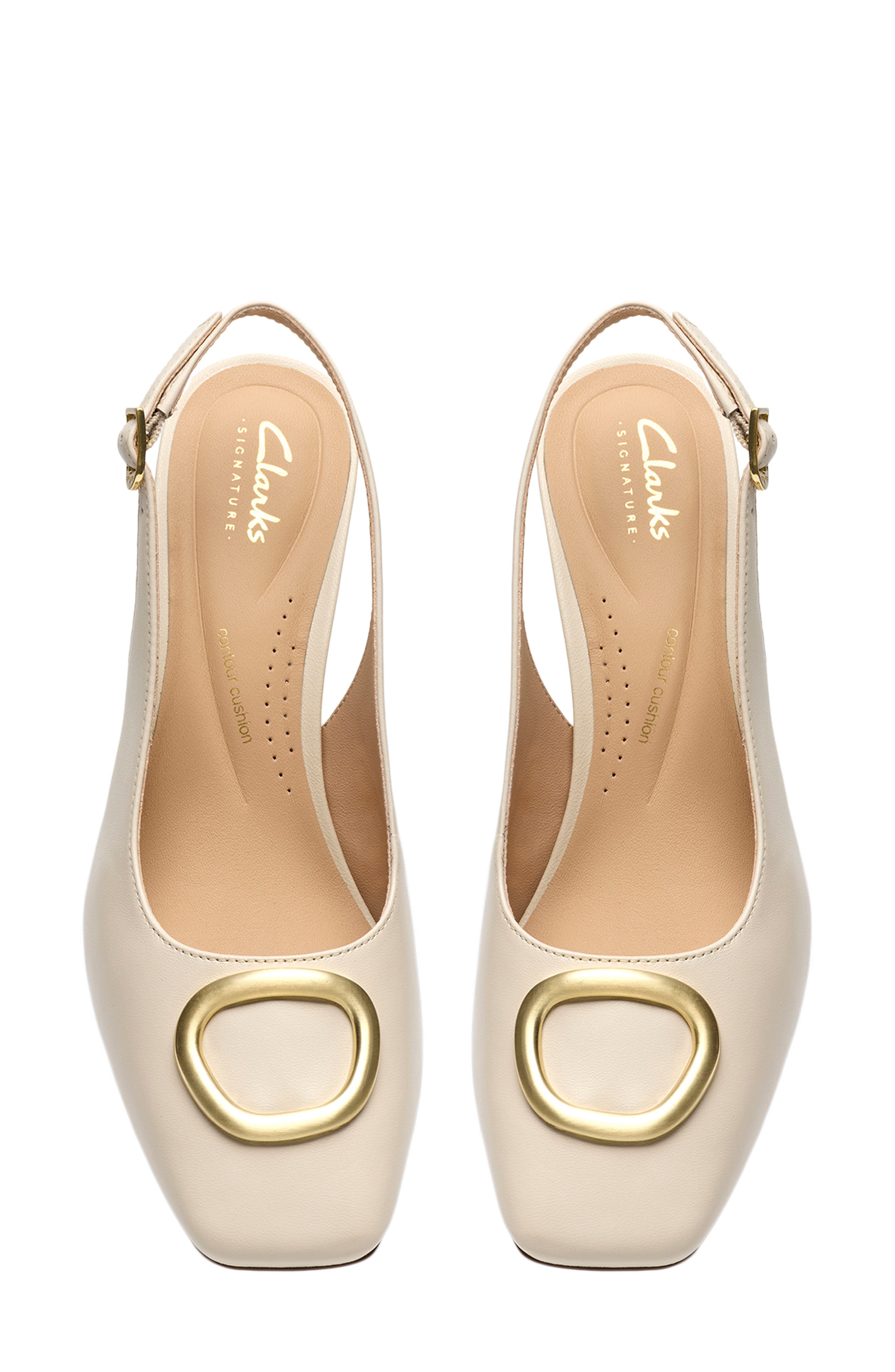 Fernie Square Toe Slingback Pump, Alternate, color, CREAM LEATHER