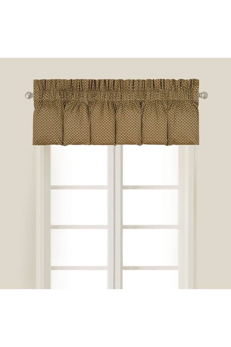 Modesto Brown Cotton Curtain Window Valance, Main, color, Brown