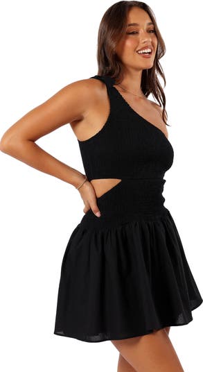Allison One-Shoulder Cotton Minidress