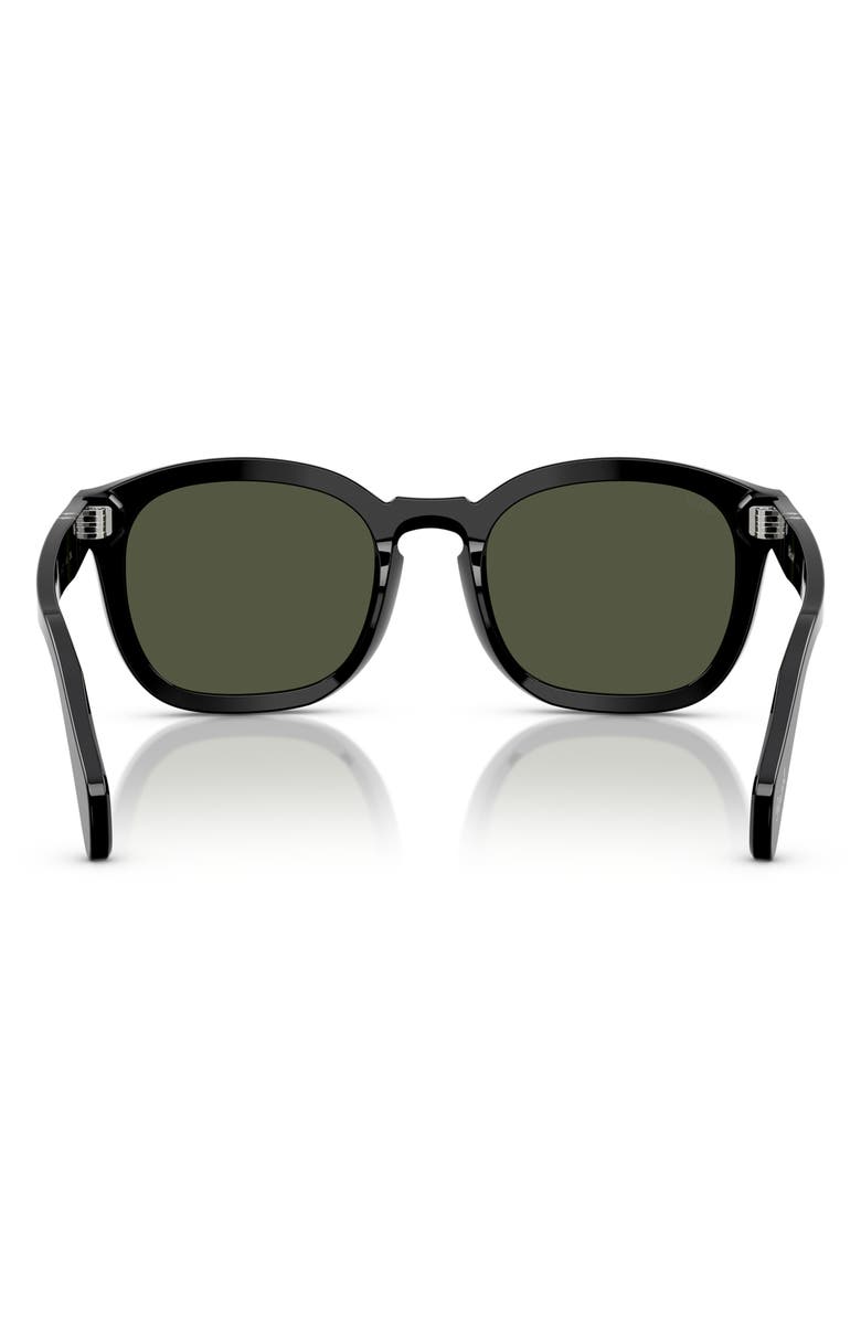 Persol 54mm Irregular Sunglasses, Alternate, color, Black/ Green