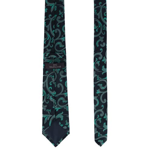 Trafalgar Christian The Romantic Brocade Silk Necktie In Green