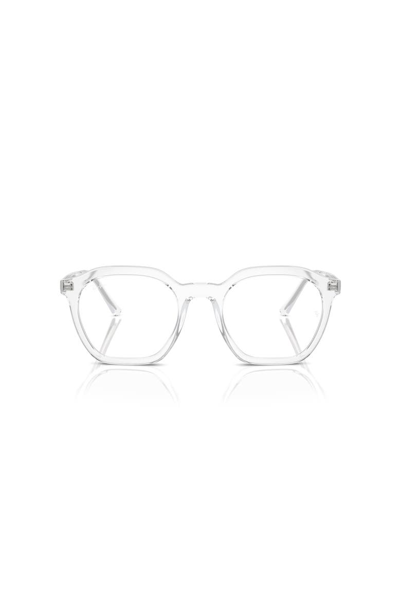 Ray-Ban 52mm Irregular optical glasses, Alternate, color, Transparent