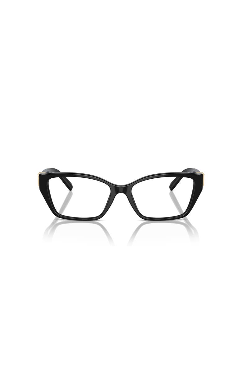 Tiffany & Co. 54mm Rectangle optical glasses, Alternate, color, Black