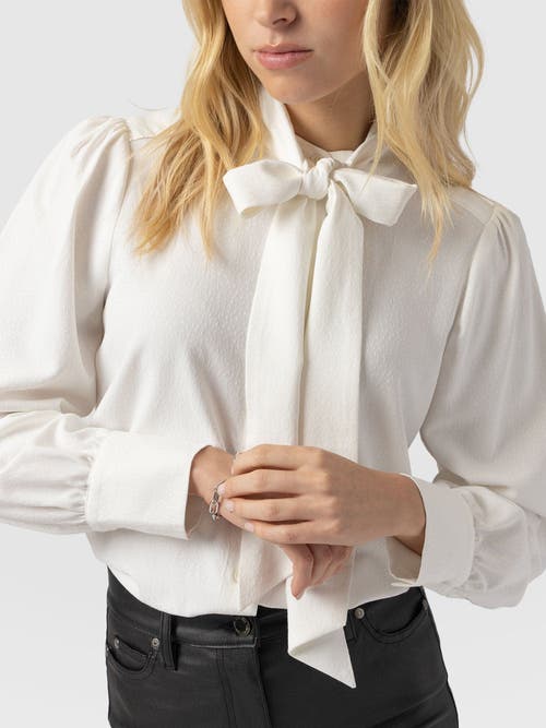 Saint And Sofia Saint + Sofia Paxton Pussybow Blouse In White