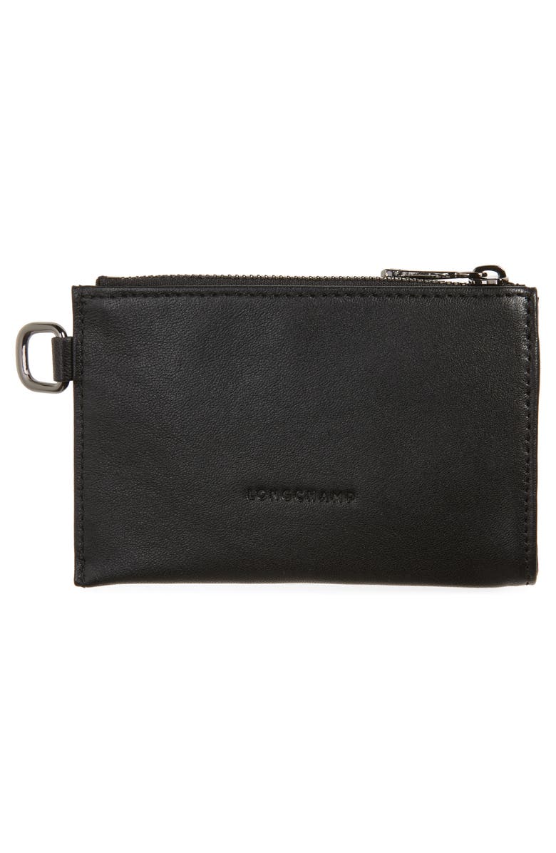 Longchamp Le Pliage Cuir Coin Purse with Key Ring, Alternate, color, 