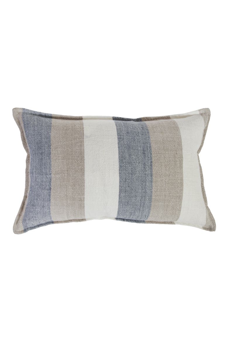 Monterey Linen Accent PIllow, Main, color, OCEAN/ NATURAL