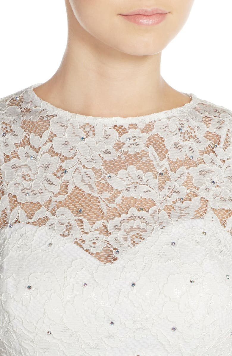 Xscape Evenings Xscape Lace Top & Satin Two-Piece Ballgown, Alternate, color, 