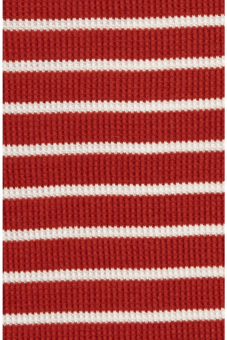 Thermal Fitted Two-Piece Pajamas (Nordstrom Exclusive), Alternate, color, RED AND WHITE STRIPE