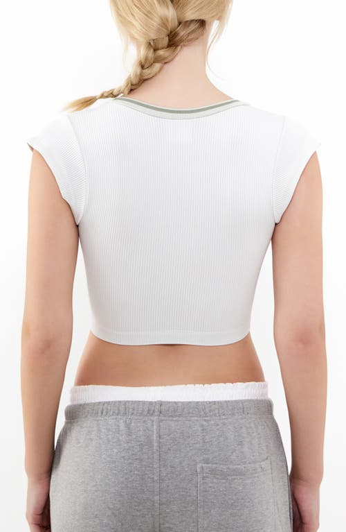 Bdg Urban Outfitters Going For Gold '92 Graphic Crop Top In White