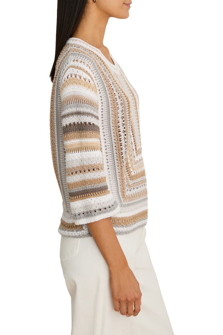 Pastiche Mix Stitch Sweater, Alternate, color, NEUTRAL MULTI
