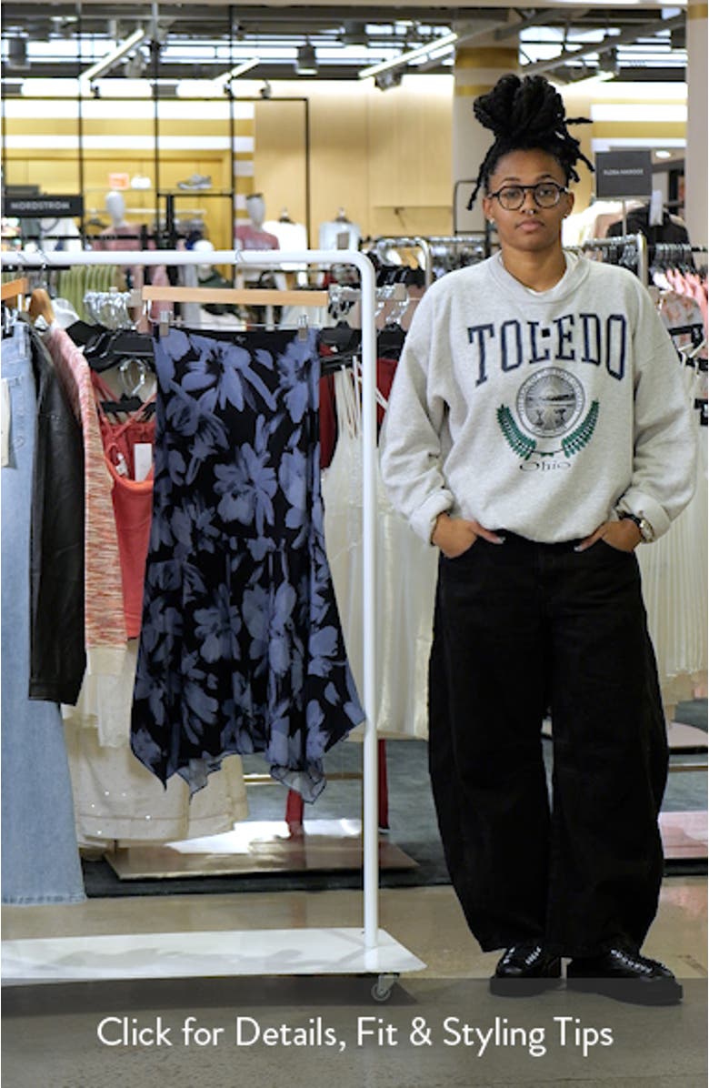 Edwina Floral Asymmetric Midi Skirt, sales video thumbnail