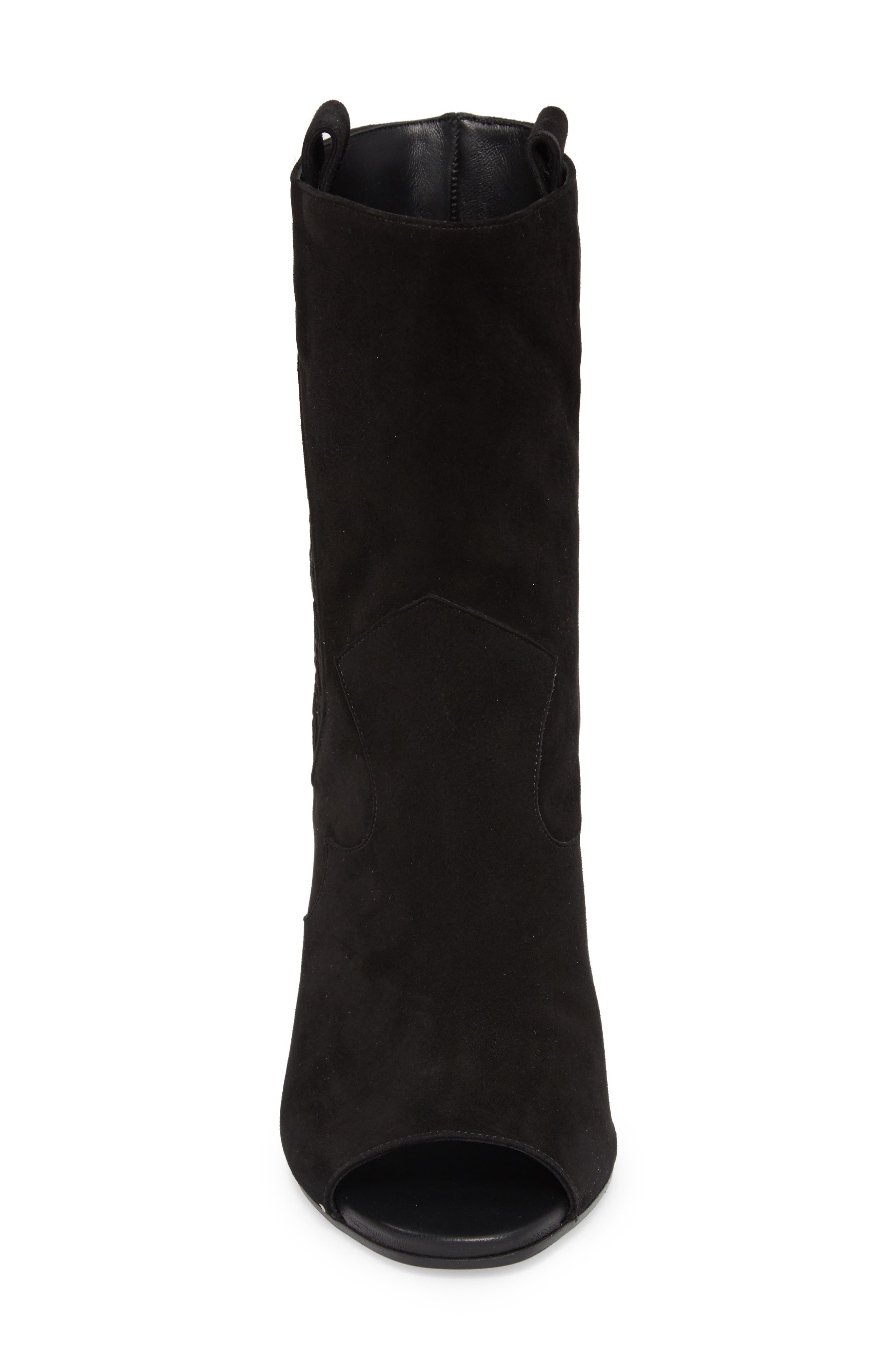 Balmain Clea Logo Embossed Bootie, Alternate, color, 