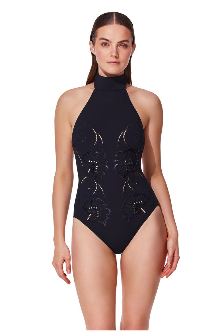 Hokkaido Mock Neck One Piece, Main, color, Black