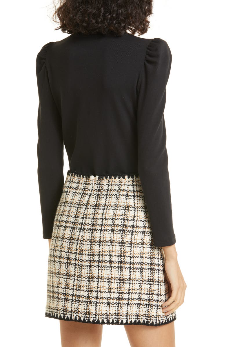 Veronica Beard Britney Rib Top, Alternate, color, Black