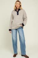 PinkBlush Medium Wash Baggy Straight Leg Maternity Jeans