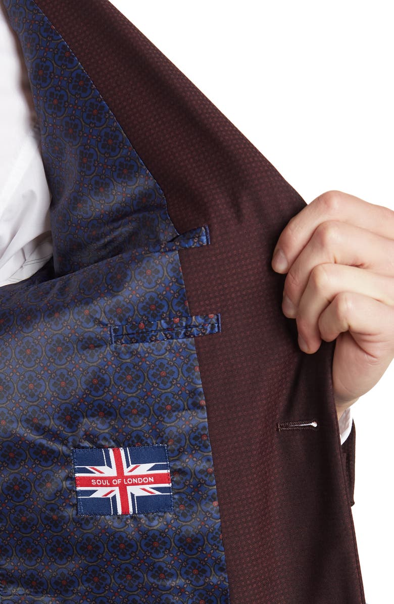 SOUL OF LONDON Notch Lapel Slim Fit Suit, Alternate, color,