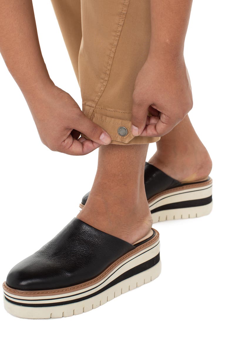 Liverpool Los Angeles Crop Straight Leg Linen Blend Utility Pants, Alternate, color, Desert Camel