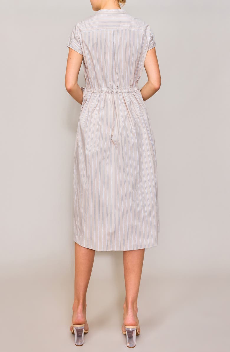 Stripe Poplin Midi Dress