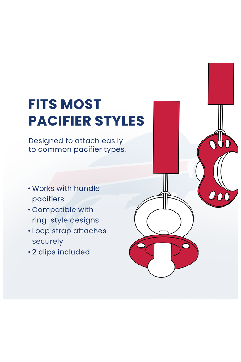 Buffalo Bills Pacifier Clip 2-Pack, Alternate, color, Multicolor