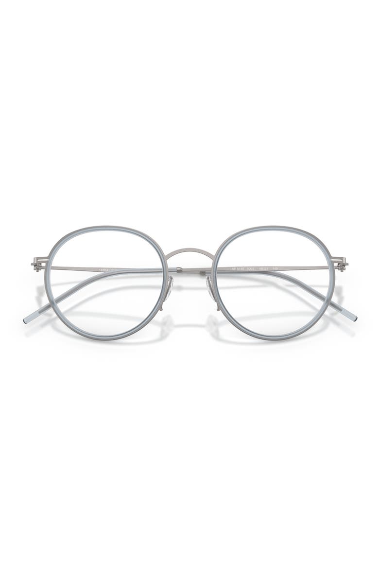 49mm Small Round Optical Glasses, Alternate, color, MATTE GUNMETAL / DEMO LENS