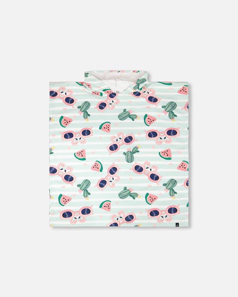 Hooded Flamingo and Cactus Beach Towel (Little Kid)