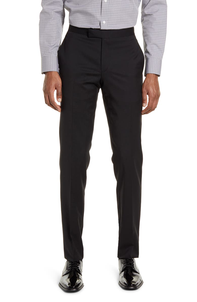Ted Baker London Men's Josh Slim Fit Wool Tuxedo Dress Pants, Main, color, 