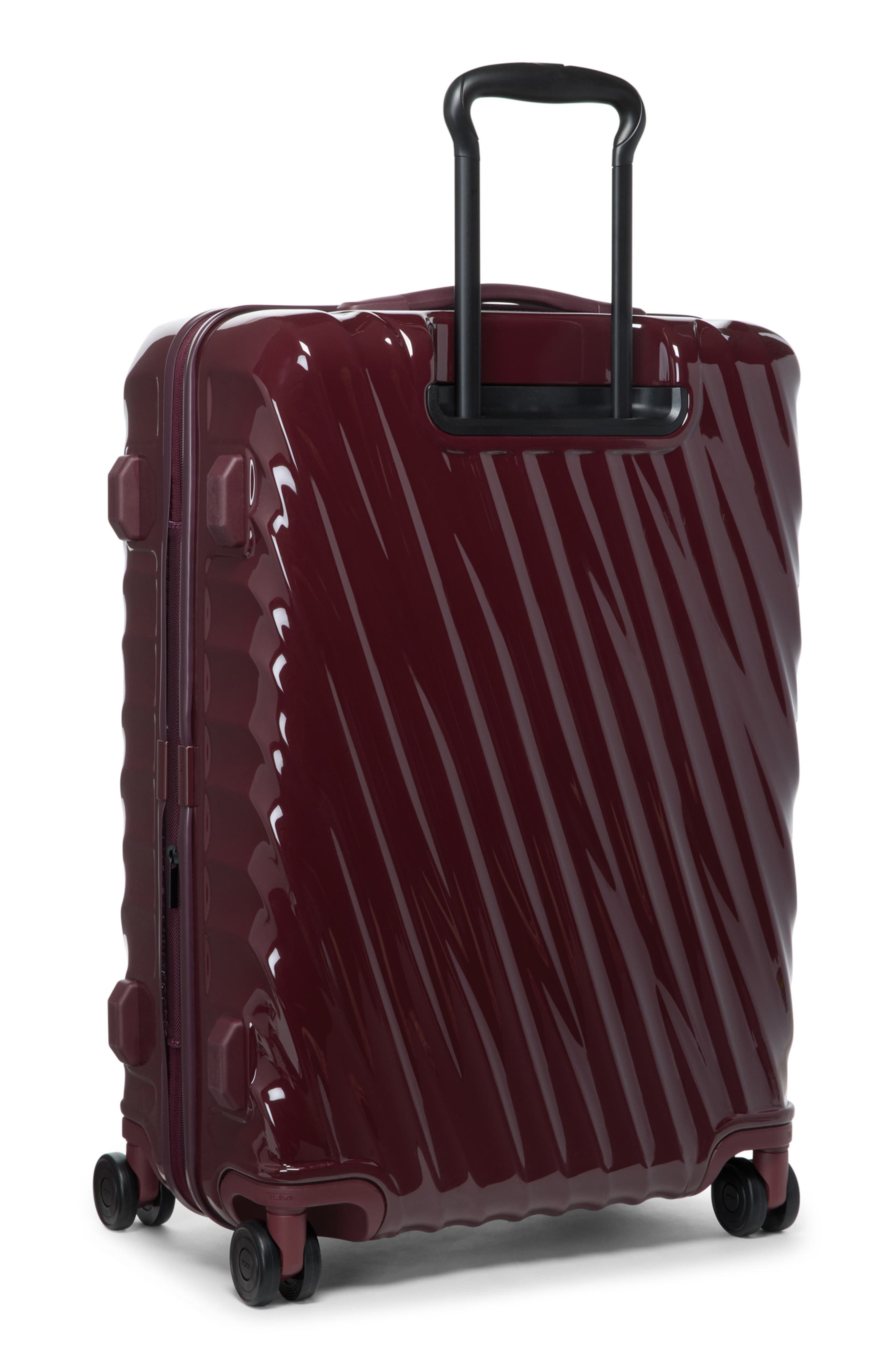 TUMI 19 Degree Medium Expandable Checked Hardside Spinner Suitcase, Alternate, color, Wine