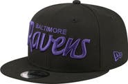 New Era Men's New Era  Black Baltimore Ravens Core Team Script 9FIFTY Snapback Hat