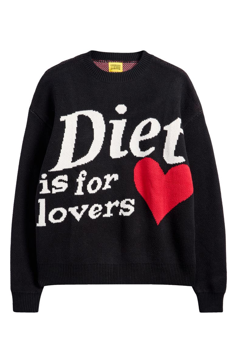 DIET STARTS MONDAY Lovers Oversize Cotton Crewneck Sweater, Alternate, color, 