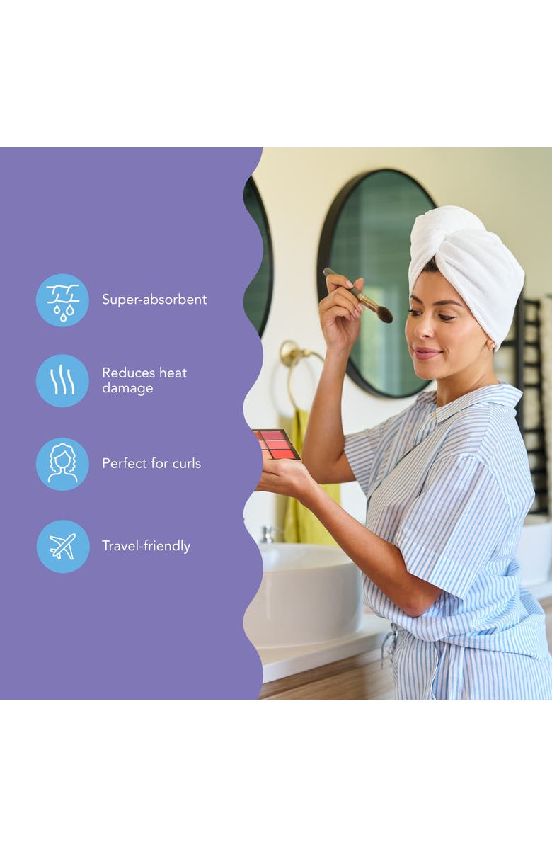 TURBIE TWIST 2 Pack Microfiber Hair Towel Wraps for Straight, Wavy, Curly Hair, Alternate, color, Orangeade